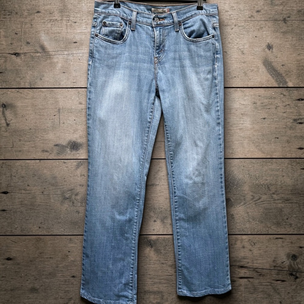 Levis 515 Bootcut Jeans Womens 4M Light Wash Blue Denim Mid Rise Stretch Y2K